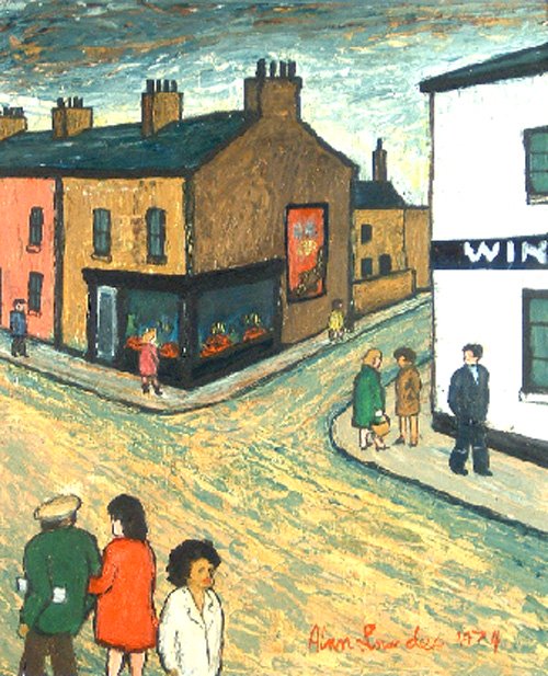 LOWNDES, Alan - Street Scene Cardiff Docks (1974)